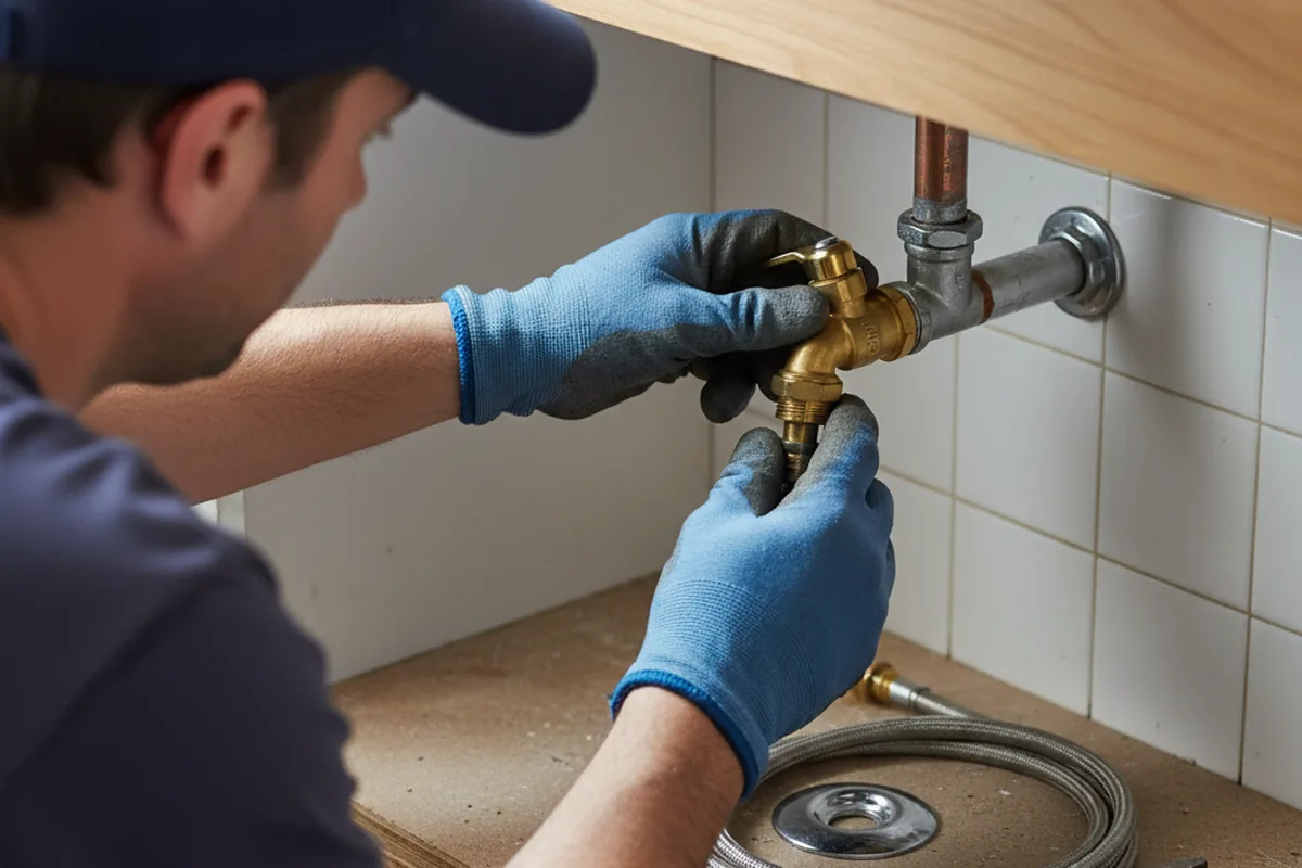 Shutoff valve and fitting work during Faucet and Fixture Repair in East Otis